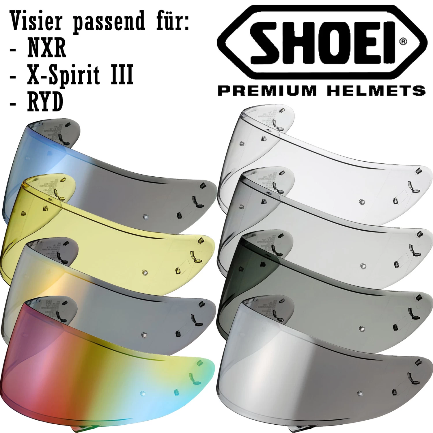 Shoei Visier CWR-1 Für Helme NXR X-Spirit III Und RYD Vorbereitet Für Pinlock 3 Shoei Visier CWR-1 Für Helme NXR X-Spirit III Und RYD Vorbereitet Für Pinlock