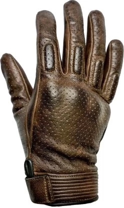 Helstons Motorradhandschuhe SIDE PERFORATED Leder CE Mit Aramidverstärkungen -Motorradbekleidungsgeschäft side perforated camel black 1 1