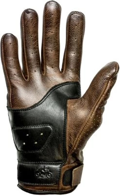 Helstons Motorradhandschuhe SIDE PERFORATED Leder CE Mit Aramidverstärkungen -Motorradbekleidungsgeschäft side perforated camel black 2