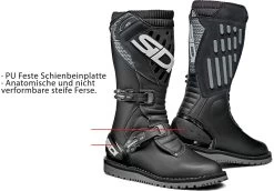 Sidi Cross-Stiefel TRAIL ZERO 2 Leicht Leder Mit Air-Teflon Mesh Und Cambrelle-Futter CE -Motorradbekleidungsgeschäft sidi trail zero 2 detaill 2