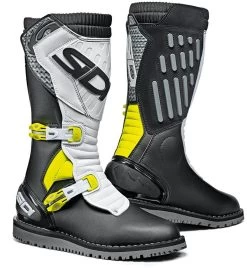 Sidi Cross-Stiefel TRAIL ZERO 2 Leicht Leder Mit Air-Teflon Mesh Und Cambrelle-Futter CE -Motorradbekleidungsgeschäft sidi trail zero 2 schwarz weiss gelb 1 1
