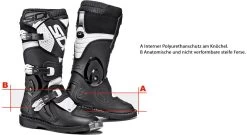Sidi Kinder-Motorradstiefel FLAME Mit Flex-System Und Viel Schutz CE -Motorradbekleidungsgeschäft sidi flame detail 3