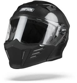 Simpson Klapphelm DARKSOME Mit Sonnenblende Und Max Vision Pinlock -Motorradbekleidungsgeschäft simpson darksome carbon3 1