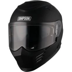 Simpson Venom Integralhelm ECE 22.06 Carbon Fiberglas Mit Sonnenblende Und Pinlock -Motorradbekleidungsgeschäft simpson helmet venom 06 matt black 1