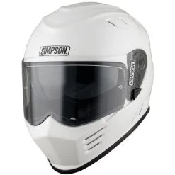 Simpson Venom Integralhelm ECE 22.06 Carbon Fiberglas Mit Sonnenblende Und Pinlock -Motorradbekleidungsgeschäft simpson helmet venom 06 weiss 1