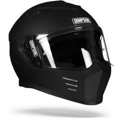 Simpson Integralhelm VENOM Mit Sonnenblende -Motorradbekleidungsgeschäft simpson venom flat black 4