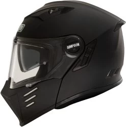 Simpson Klapphelm DARKSOME Mit Sonnenblende Und Max Vision Pinlock -Motorradbekleidungsgeschäft simpson darksome schwarz matt 1 2