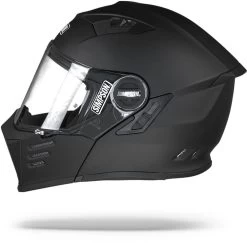 Simpson Klapphelm DARKSOME Mit Sonnenblende Und Max Vision Pinlock -Motorradbekleidungsgeschäft simpson darksome schwarz matt 5 1