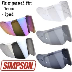 Simpson Visier Für Helme Venom Und Speed -Motorradbekleidungsgeschäft simpson visier f r venom speed multi hauptbild