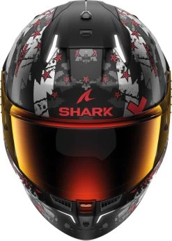 Shark Skwal I3 Integralhelm Mit LED ECE 22.06 +EXTRA VISIER Mit Max Vision Pinlock Und Sonnenblende -Motorradbekleidungsgeschäft skwal i3 hellcat mat kur 3