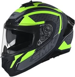 SMK Sport-Integralhelm TYPHOON Mit Sonnenblende -Motorradbekleidungsgeschäft smk typhoon rd1 schwarz gelb 1 1