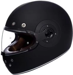 SMK Integralhelm RETRO Mit Doppel-D-Verschluss -Motorradbekleidungsgeschäft smk retro black 1 2