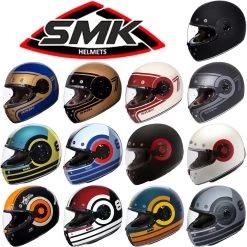 SMK Integralhelm RETRO Mit Doppel-D-Verschluss