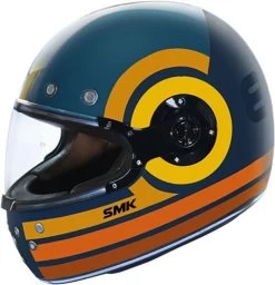 SMK Integralhelm RETRO Mit Doppel-D-Verschluss -Motorradbekleidungsgeschäft smk retro ranko blau orange 1