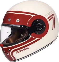 SMK Integralhelm RETRO Mit Doppel-D-Verschluss -Motorradbekleidungsgeschäft smk retro seven rot 1