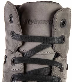 Stylmartin Motorradschuhe SMOKE Leder Wasserdicht CE Mit Protektoren Und 2 Paar Schnürsenkel -Motorradbekleidungsgeschäft smoke grau 8