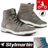 Stylmartin Motorradschuhe SMOKE Leder Wasserdicht CE Mit Protektoren Und 2 Paar Schnürsenkel