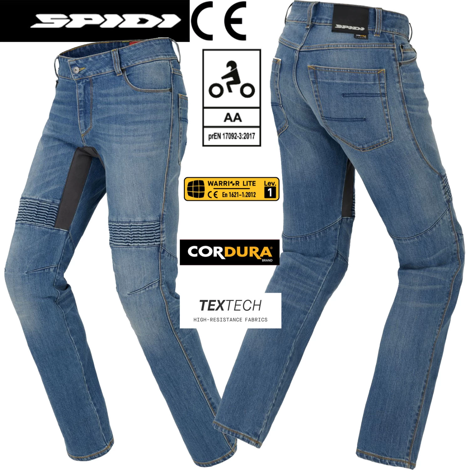 Spidi Motorradjeans FURIOUS PRO Mit Cordura CE AA Und Warrior Protektoren 5 Spidi Motorradjeans FURIOUS PRO Mit Cordura CE AA Und Warrior Protektoren – Bild 3