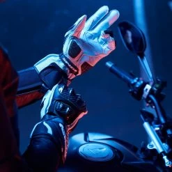 Spidi Motorradhandschuhe CARBO KANGAROO Leder Sport CE Mit Carbon Einsätzen -Motorradbekleidungsgeschäft spidi carbo kangaroo black white 7