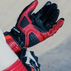 Spidi Motorradhandschuhe CARBO TRACK EVO Leder Sport CE Mit Warrior Protektoren -Motorradbekleidungsgeschäft spidi carbo track evo red 6