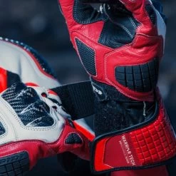 Spidi Motorradhandschuhe CARBO TRACK EVO Leder Sport CE Mit Warrior Protektoren -Motorradbekleidungsgeschäft spidi carbo track evo red 7