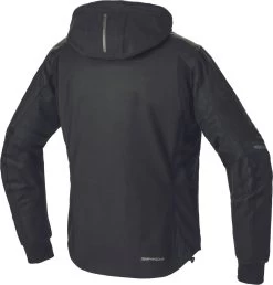 Spidi Motorradhoodie ARMOR H2OUT Wasserdicht CE Mit Abnehmbarer Kapuze Und Protektoren -Motorradbekleidungsgeschäft spidi hoodie armor h2out black 2