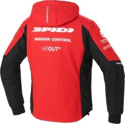 Spidi Motorradhoodie ARMOR H2OUT Wasserdicht CE Mit Abnehmbarer Kapuze Und Protektoren -Motorradbekleidungsgeschäft spidi hoodie armor h2out red 2