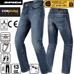 Spidi Motorradjeans J-TRACKER TECH Slim-Fit Cordura Stretch Hose Mit CE AA Schutz Und Warrior Knieprotektoren
