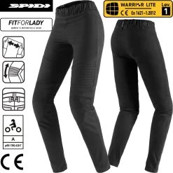 Spidi Motorrad Leggings MOTO Mit Stretch CE Und Warrior Lite Knieprotektoren