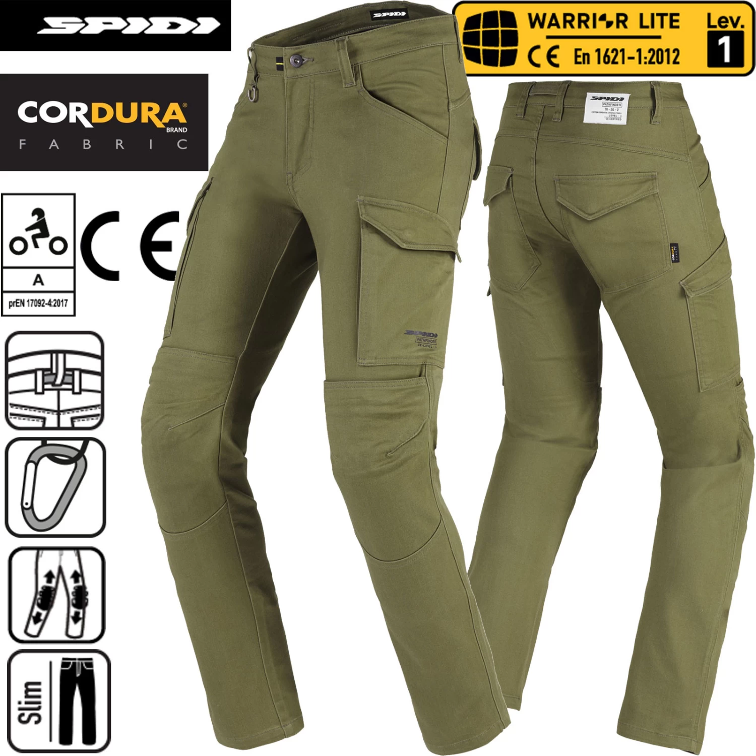 Spidi Motorradjeans PATHFINDER Cargo Hose Cordura Denim Inklusive Warrior Protektoren 13 Spidi Motorradjeans PATHFINDER Cargo Hose Cordura Denim Inklusive Warrior Protektoren – Bild 11