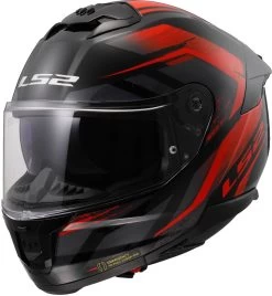 LS2 FF808 STREAM II 2 Integralhelm ECE 22.06 Mit Sonnenblende -Motorradbekleidungsgeschäft stream ii fury gloss black red 168082132 1