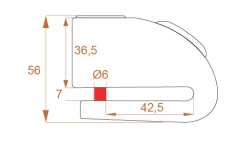 Kovix Alarm Bremsscheibenschloss KD6 Mit 6mm Pin 120dB Protection Level 6 -Motorradbekleidungsgeschäft strich kd6 01 2