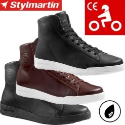 Stylmartin Motorrad Sneaker CORE Leder Wasserdicht Air-Mesh Futter Protektoren CE