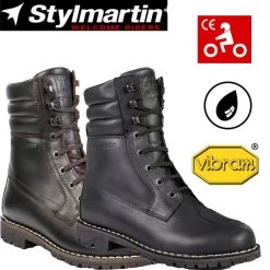 Stylmartin Motorradstiefel YU'ROK Leder Wasserdicht Mit Vibram-Sohle CE Und Protektoren