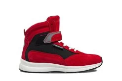 Stylmartin Motorrad Sneaker AUDAX Wildleder Wasserdicht Mit Air-Mesh Futter Protektoren Und CE -Motorradbekleidungsgeschäft stylmartin audax rot 3