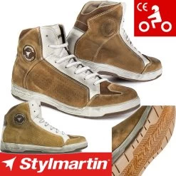 Stylmartin Motorradschuhe COLORADO Leder Sneaker Wasserabweisend CE Mit Protektoren