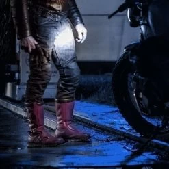 Stylmartin Motorradstiefel CONTINENTAL WP Leder Wasserdicht Mit Vibram-Sohle -Motorradbekleidungsgeschäft stylmartin continental rot 10