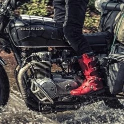 Stylmartin Motorradstiefel CONTINENTAL WP Leder Wasserdicht Mit Vibram-Sohle -Motorradbekleidungsgeschäft stylmartin continental rot 9