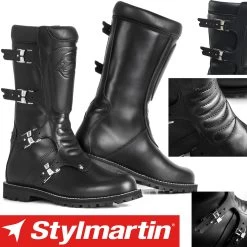 Stylmartin Motorradstiefel CONTINENTAL WP Leder Wasserdicht Mit Vibram-Sohle -Motorradbekleidungsgeschäft stylmartin continental schwarz haupt