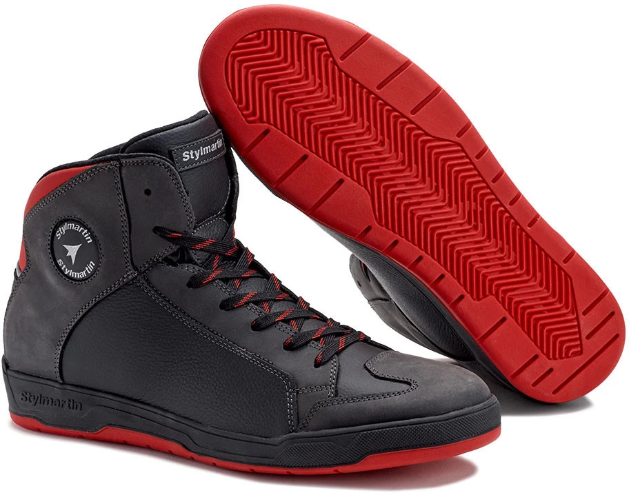 Stylmartin Motorradschuhe DOUBLE WP Wasserdicht Sneaker Idro-Leder CE Mit Roter Sohle 5 Stylmartin Motorradschuhe DOUBLE WP Wasserdicht Sneaker Idro-Leder CE Mit Roter Sohle – Bild 3