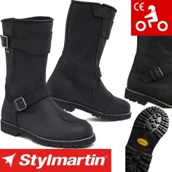 Stylmartin Motorradstiefel LEGEND EVO Leder Wasserdicht CE Mit Vibram-Sohle Und Knöchelschutz -Motorradbekleidungsgeschäft stylmartin legend evo haupt