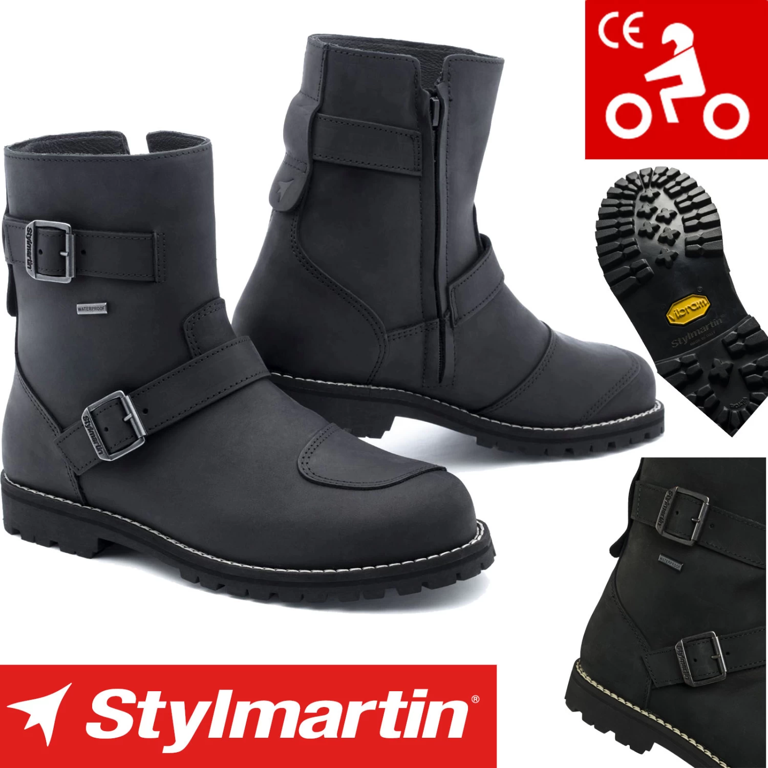 Stylmartin Motorradstiefel Legend Mid WP Leder Halbhoch Wasserdicht CE Mit Vibram-Sohle Und Knöchelschutz 7 Stylmartin Motorradstiefel Legend Mid WP Leder Halbhoch Wasserdicht CE Mit Vibram-Sohle Und Knöchelschutz – Bild 5