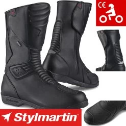Stylmartin Motorradstiefel NAVIGATOR WP Wasserdicht CE Leder Mit Grip-Sohle