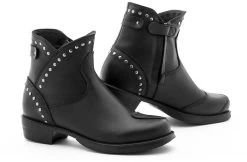 Stylmartin Motorradstiefel PEARL ROCK WP Damen Leder Wasserdicht Nieten Knöchelprotektoren CE