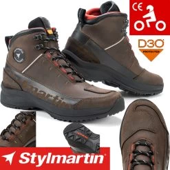 Stylmartin Motorradschuhe VERTIGO WP Wasserdicht Leder CE Mit D3O Protektoren -Motorradbekleidungsgeschäft stylmartin vertigo wp braun haupt 1