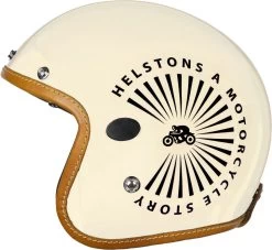 Helstons Jethelm SUN CARBON Mit Kleinem Visier ECE Und Echtleder-Zierband -Motorradbekleidungsgeschäft sun carbon fiber beige 3