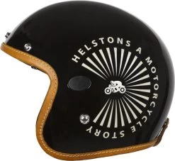 Helstons Jethelm SUN CARBON Mit Kleinem Visier ECE Und Echtleder-Zierband -Motorradbekleidungsgeschäft sun carbon fiber black 2