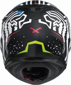 Nexx Integralhelm SX.100 Mit Sonnenblende -Motorradbekleidungsgeschäft sx.100 enigm black white mt back
