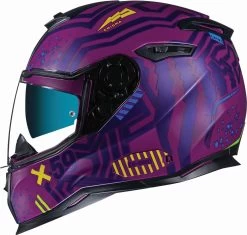 Nexx Integralhelm SX.100 Mit Sonnenblende -Motorradbekleidungsgeschäft sx.100 enigma aubergine mt 1