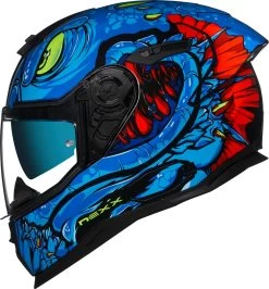 Nexx Sport-Integralhelm SX.100R Mit Panorama Sichtfeld Und Sonnenblende 24 Nexx Sport-Integralhelm SX.100R Mit Panorama Sichtfeld Und Sonnenblende -Motorradbekleidungsgeschäft sx.100r abisal blue neon 1